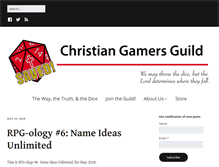 Tablet Screenshot of christian-gamers-guild.org